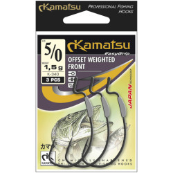 Haczyk Kamatsu Offset Weighted Front K-340 2/0BLN 0,9g op 3szt